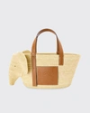 Loewe Women's Small Elephant Basket Bag In Natural/tan