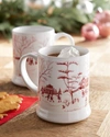 Juliska Country Estate Winter Frolic Ruby Mr. And Mrs. Claus Mug