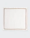 Kim Seybert Filament Napkin In White/gold/silver