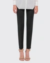 Akris Melissa Techno Cotton Pants, Black In Black