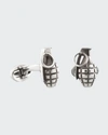 Fils Unique Grenades Cufflinks In Silver