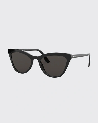 Prada Acetate Cat-eye Sunglasses In Black