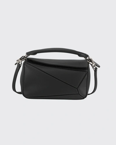 Loewe Puzzle Mini Classic Satchel Bag In Black