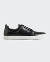 Pierre Hardy Leather Laceless Slip-on Sneakers In Black