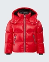 Mackage Jersey Sleeve Sateen Jacket In Red