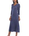 Natori Luxe Shangri La V-neck Lace Cuff Nightgown In Sbg