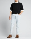 Brunello Cucinelli Men's Cashmere Crew Sweater In Ch101 Black