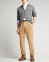 Brunello Cucinelli Men's Wool-cashmere Zip Cardigan In Cg217 Med Grey