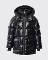 Mackage Unisex Detachable Hood Down Kennie Jacket - Big Kid In Black