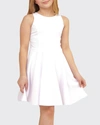 Un Deux Trois Girl's Sleeveless Fit-and-flare Dress In White