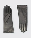 Agnelle Classic Leather Gloves In Baltique