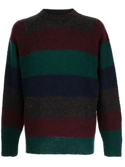 Ymc You Must Create Multicolor Stripe Suedehead Sweater