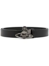 VIVIENNE WESTWOOD ORB-BUCKLE LEATHER BELT