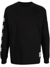 Fumito Ganryu Logo-patches Long-sleeve T-shirt In Schwarz