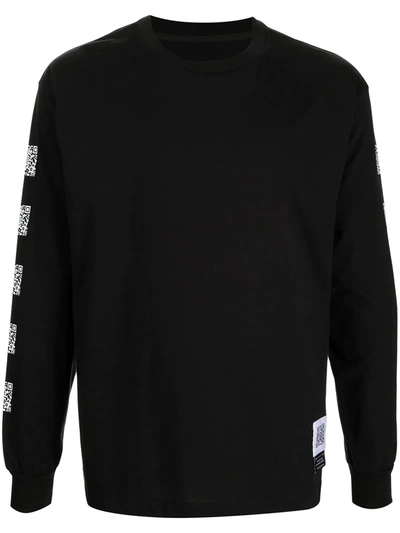 Fumito Ganryu Logo-patches Long-sleeve T-shirt In Schwarz