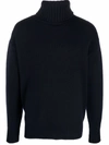 Extreme Cashmere No.20 Roll-neck Stretch-cashmere Sweater In Blau