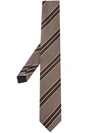 LARDINI STRIPED JACQUARD TIE