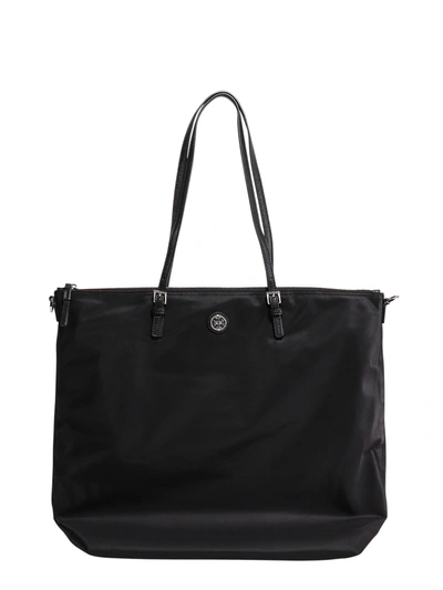 Tory Burch Nylon Shopping Bag In Black