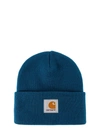 Carhartt Logo Patch Beanie In Blue