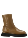 Wandler Side-zip Ankle Boots In Beige