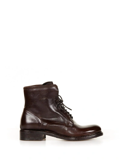 Hundred 100 Ankle Boots In Leather In Burgundy