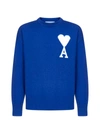 Ami Alexandre Mattiussi Oversized Logo Mockneck Sweater In Blue