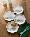 Juliska Berry & Thread North Pole Scalloped Dessert/salad Plate, Set Of 4