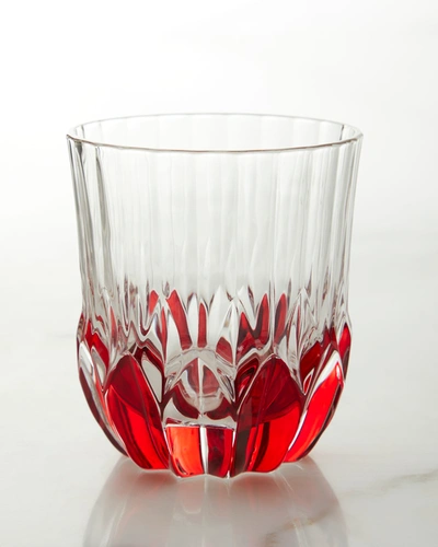 Neiman Marcus Red Double-old Fashioned Glasses, Set Of 4