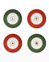 Bernardaud Set Of 4 Assorted Dessert Plates