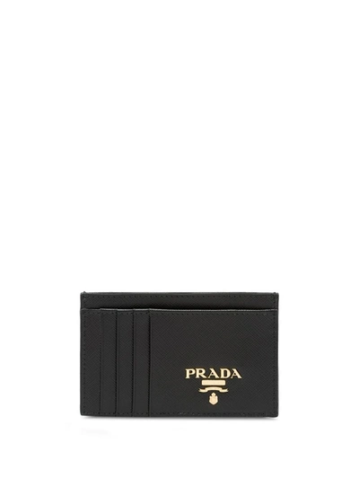 Prada Women's  Black Leather Card Holder