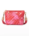 Mz Wallace Metro Scout Small Quilt Printed Crossbody Bag In Magenta Acid Dye