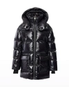 Mackage Unisex Detachable Hood Down Kennie Jacket - Big Kid In Black