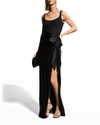 Cinq À Sept Marian Sleeveless Gown In Black