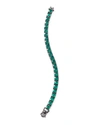Nakard Small Tile Tennis Bracelet, Green Onyx