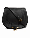 Chloé Marcie Medium Leather Crossbody Bag In Black