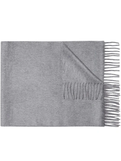 Ermenegildo Zegna Fringed Cashmere Scarf In Grau