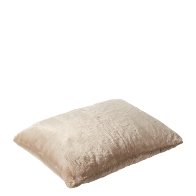 Oka Medium Faux Fur Pet Cushion Cover - Seal Grey