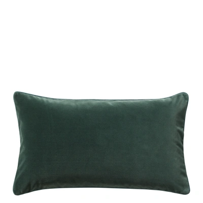 Oka Small Plain Velvet Cushion Cover - Marine Blue