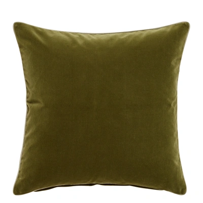Oka Plain Velvet Pillow Cover - Spruce