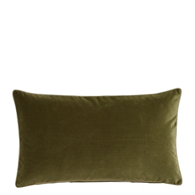 Oka Plain Velvet Pillow Cover - Spruce