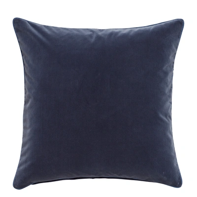 Oka Plain Velvet Pillow Cover - Sapphire