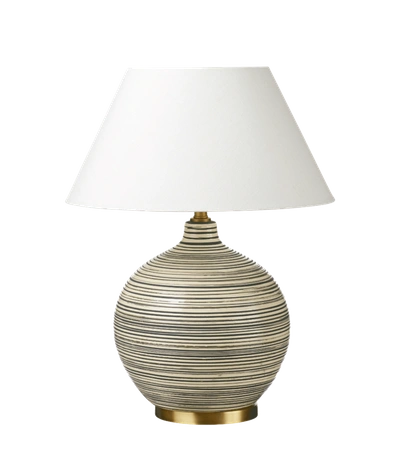 Oka Duffy Table Lamp - Charcoal/cream