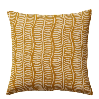 Oka Pattani Eclipse Cushion Cover - Mustard