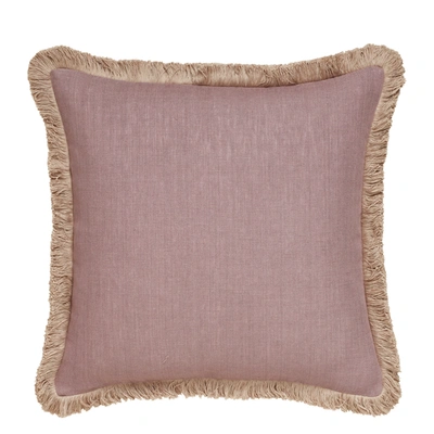 Oka Lilias Linen Cushion Cover - Warm Grey