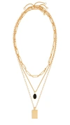 MADEWELL BLACK ONYX LAYER NECKLACE PACK,MADEW45316