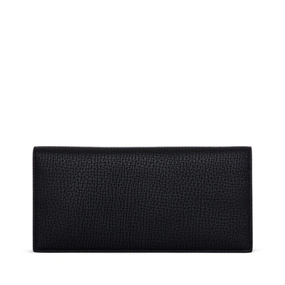 Smythson Slim Coat Wallet In Ludlow In Black