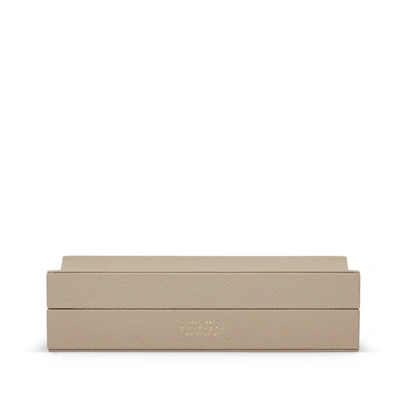 Smythson Panama Pen Organiser In Sandstone