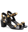Valentino Roman Stud 60 Leather Sandal In 黑色