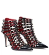 Valentino Garavani Alcove Rockstud Patent-leather Ankle Boots In Black