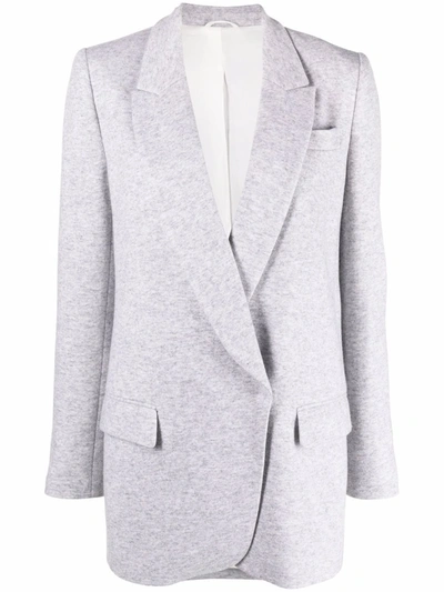 Brunello Cucinelli Single-breasted Cotton Jersey Blazer In C2642 Pebble